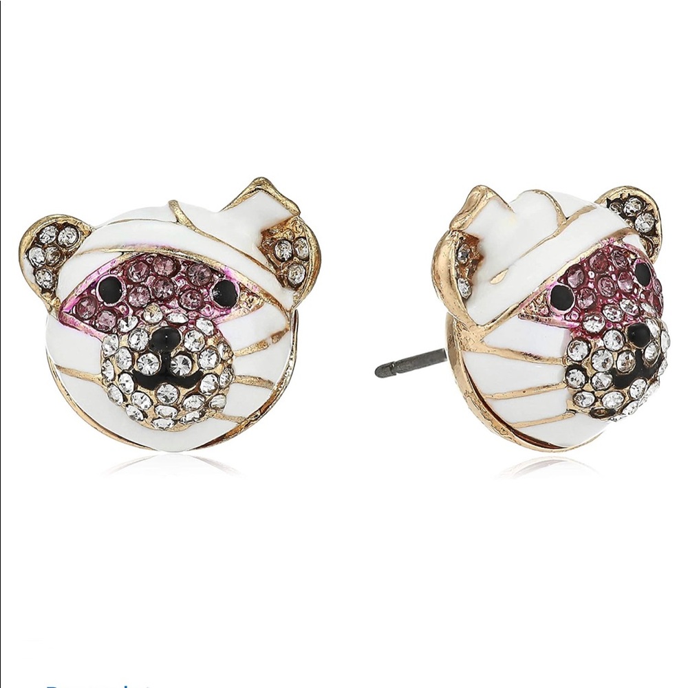 Betsey Johnson Mummy Bear Earrings